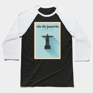 Rio De Janeiro Poster Design Baseball T-Shirt